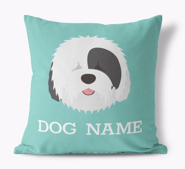 {dogsName}'s Icon: Personalised {breedFullName} Canvas Cushion